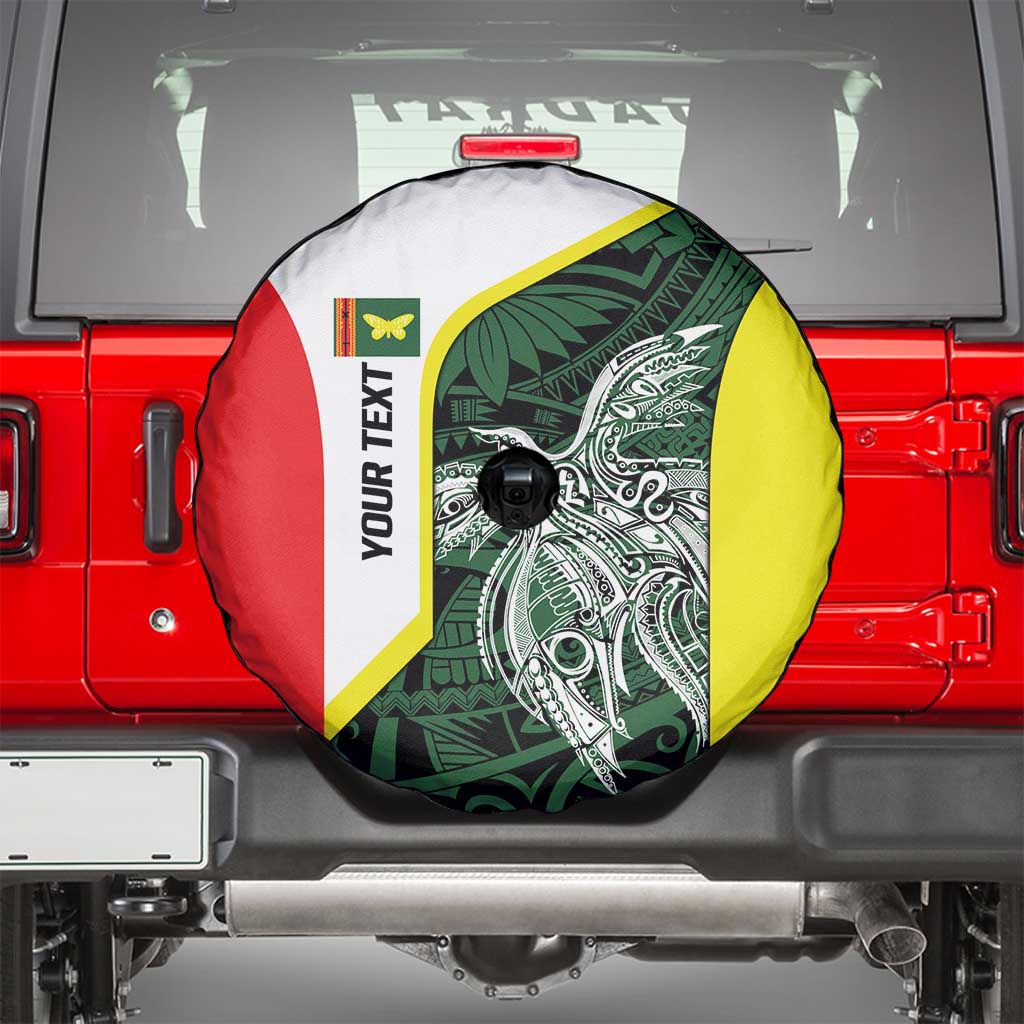 Personalised PNG Oro Province Spare Tire Cover Bird of Paradise Tattoo Flag Motif LT9 - Polynesian Pride