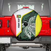 Personalised PNG Oro Province Spare Tire Cover Bird of Paradise Tattoo Flag Motif LT9 - Polynesian Pride