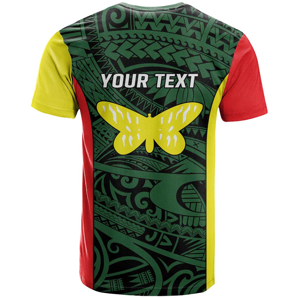 Personalised PNG Oro Province T Shirt Bird of Paradise Tattoo Flag Motif LT9 - Polynesian Pride