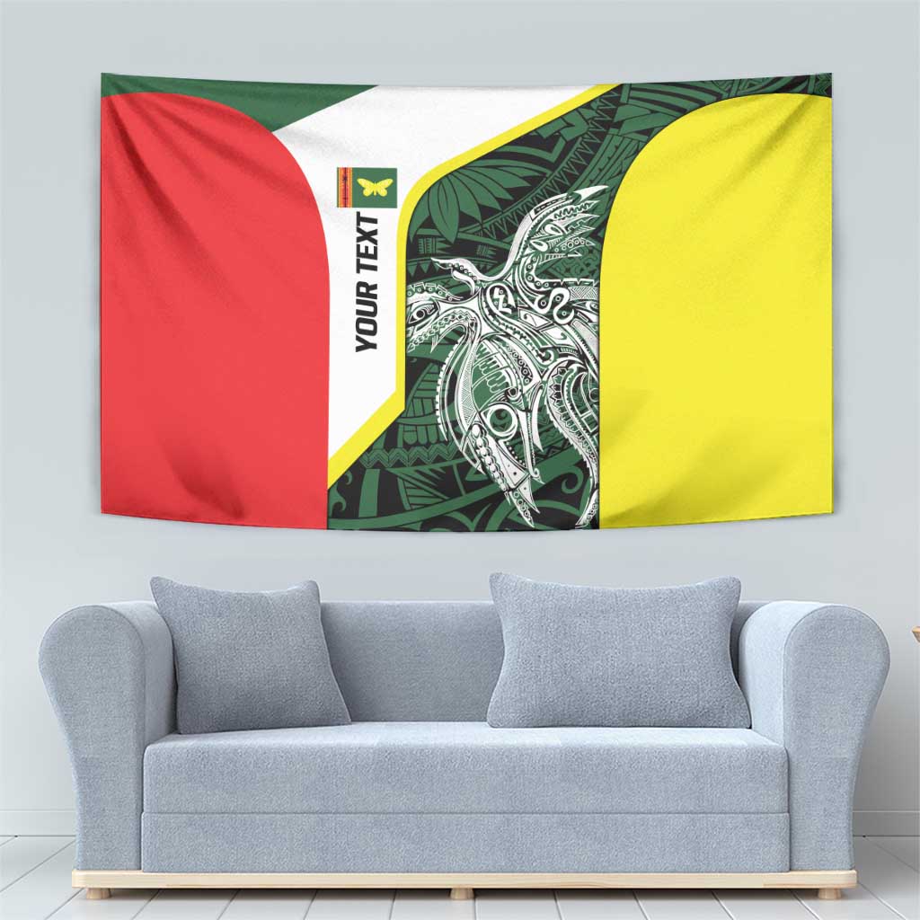 Personalised PNG Oro Province Tapestry Bird of Paradise Tattoo Flag Motif LT9 - Polynesian Pride