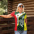 Personalised PNG Oro Province Women Polo Shirt Bird of Paradise Tattoo Flag Motif - Polynesian Pride
