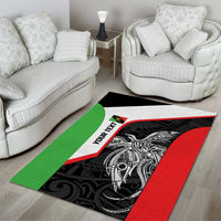 Personalised PNG Southern Highlands Province Area Rug Bird of Paradise Tattoo Flag Motif LT9 - Polynesian Pride