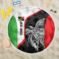 Personalised PNG Southern Highlands Province Beach Blanket Bird of Paradise Tattoo Flag Motif LT9 One Size 150cm Red - Polynesian Pride