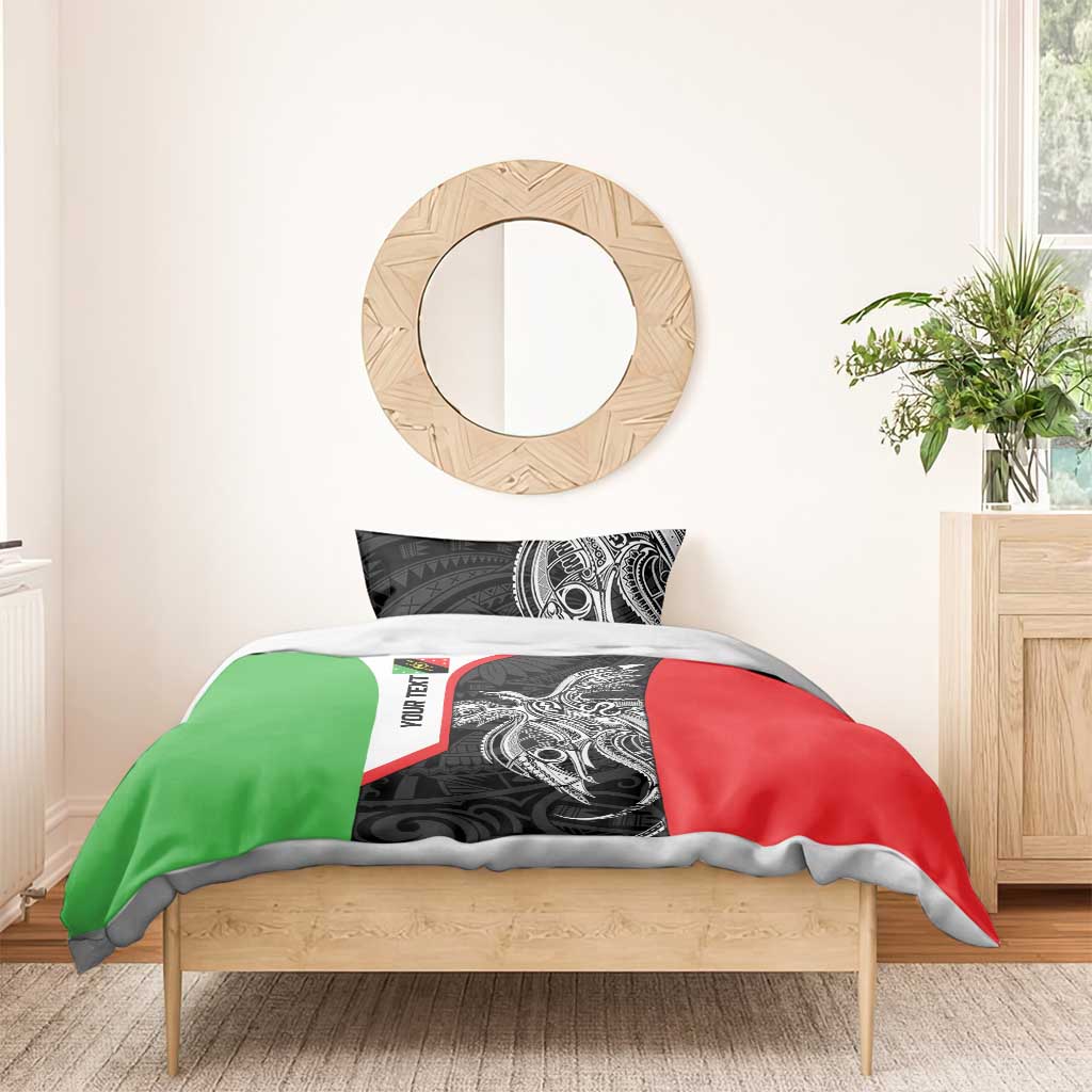 Personalised PNG Southern Highlands Province Bedding Set Bird of Paradise Tattoo Flag Motif LT9 - Polynesian Pride