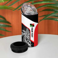 Personalised PNG Southern Highlands Province 4 in 1 Can Cooler Tumbler Bird of Paradise Tattoo Flag Motif LT9 - Polynesian Pride
