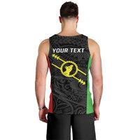 Personalised PNG Southern Highlands Province Men Tank Top Bird of Paradise Tattoo Flag Motif LT9 - Polynesian Pride