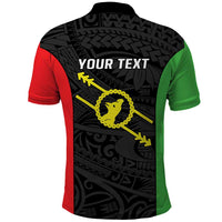 Personalised PNG Southern Highlands Province Polo Shirt Bird of Paradise Tattoo Flag Motif LT9 - Polynesian Pride
