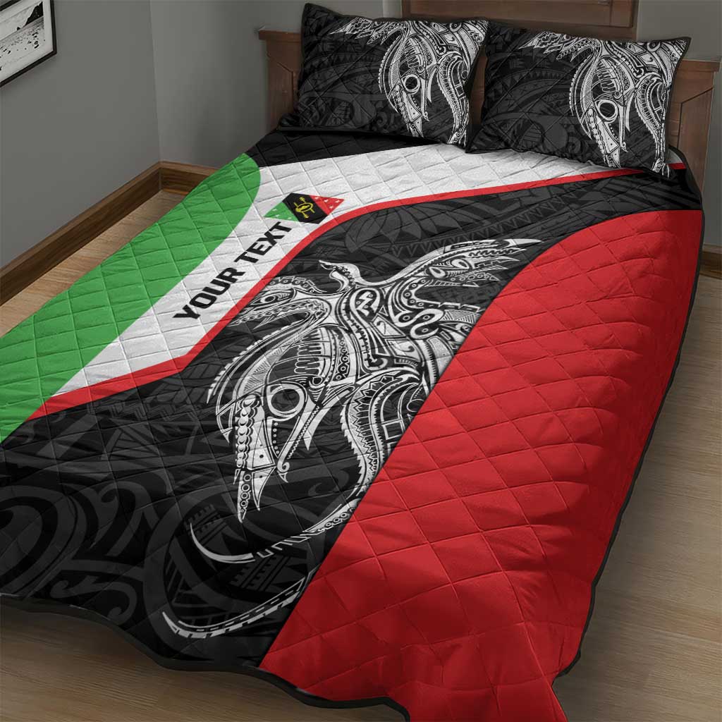 Personalised PNG Southern Highlands Province Quilt Bed Set Bird of Paradise Tattoo Flag Motif LT9 - Polynesian Pride