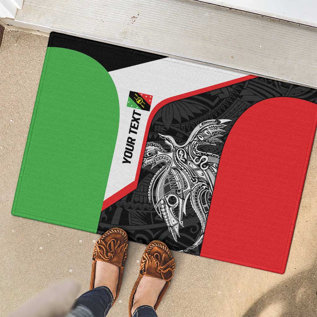 Personalised PNG Southern Highlands Province Rubber Doormat Bird of Paradise Tattoo Flag Motif LT9 - Polynesian Pride