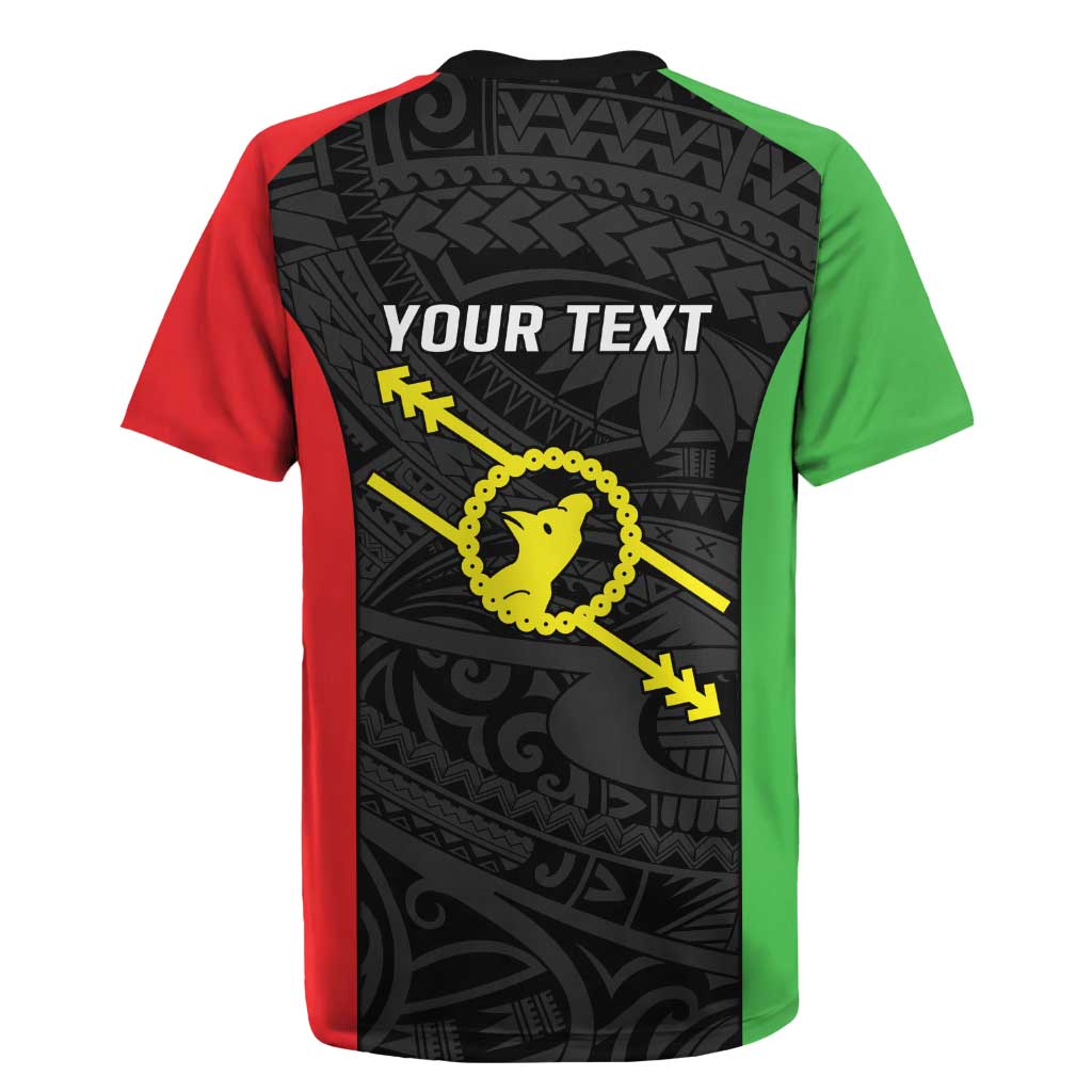 Personalised PNG Southern Highlands Province Rugby Jersey Bird of Paradise Tattoo Flag Motif LT9 - Polynesian Pride