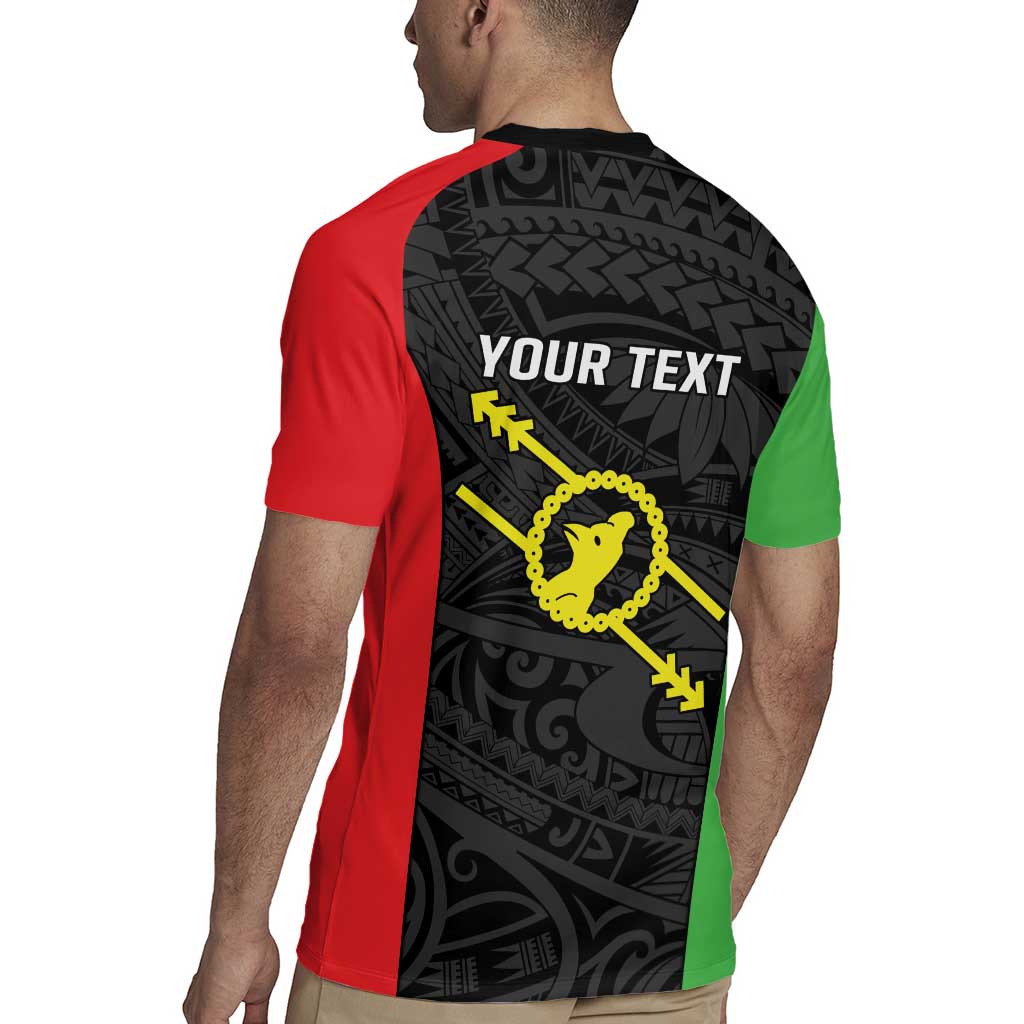 Personalised PNG Southern Highlands Province Rugby Jersey Bird of Paradise Tattoo Flag Motif LT9 - Polynesian Pride