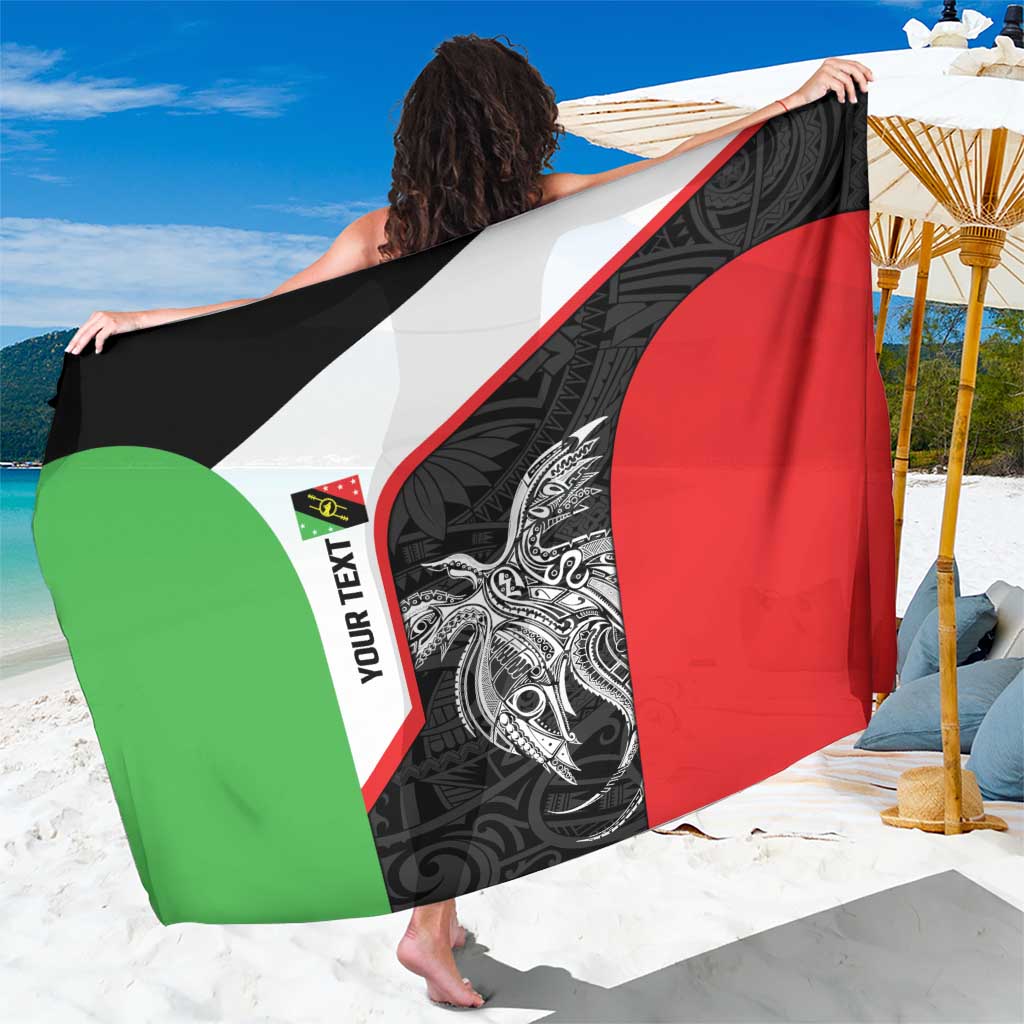 Personalised PNG Southern Highlands Province Sarong Bird of Paradise Tattoo Flag Motif LT9 One Size 44 x 66 inches Red - Polynesian Pride