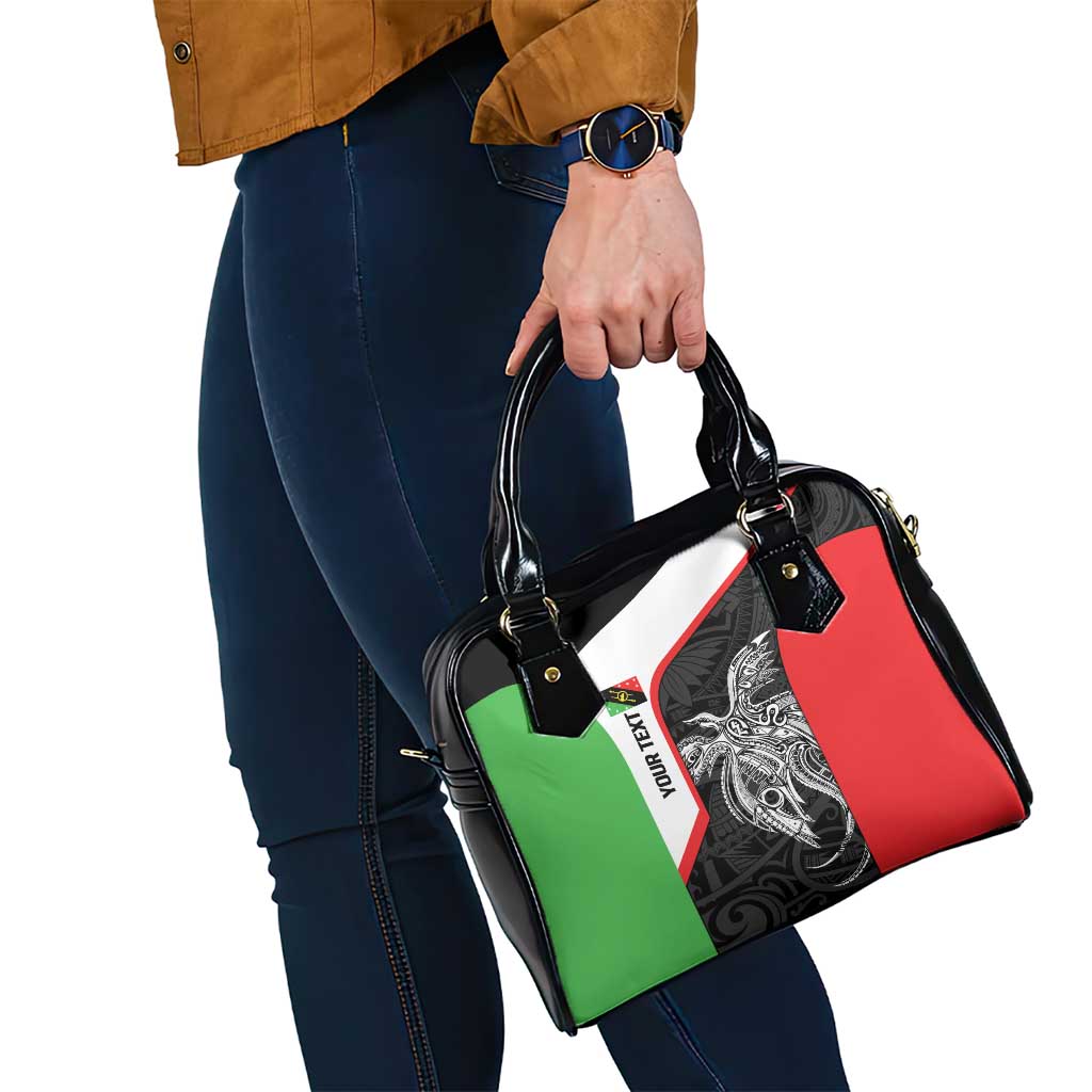 Personalised PNG Southern Highlands Province Shoulder Handbag Bird of Paradise Tattoo Flag Motif LT9 - Polynesian Pride