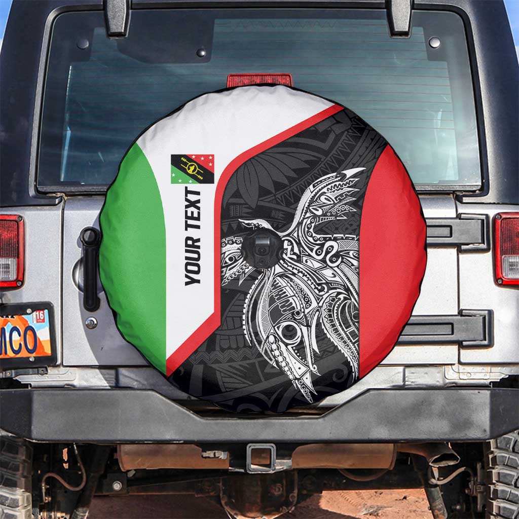 Personalised PNG Southern Highlands Province Spare Tire Cover Bird of Paradise Tattoo Flag Motif LT9 Red - Polynesian Pride