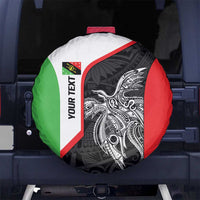 Personalised PNG Southern Highlands Province Spare Tire Cover Bird of Paradise Tattoo Flag Motif LT9 No hole Red - Polynesian Pride