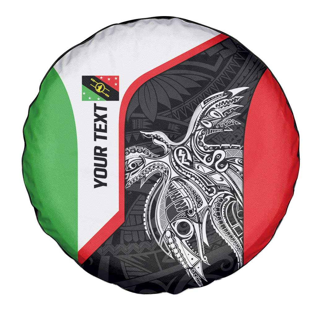 Personalised PNG Southern Highlands Province Spare Tire Cover Bird of Paradise Tattoo Flag Motif LT9 - Polynesian Pride