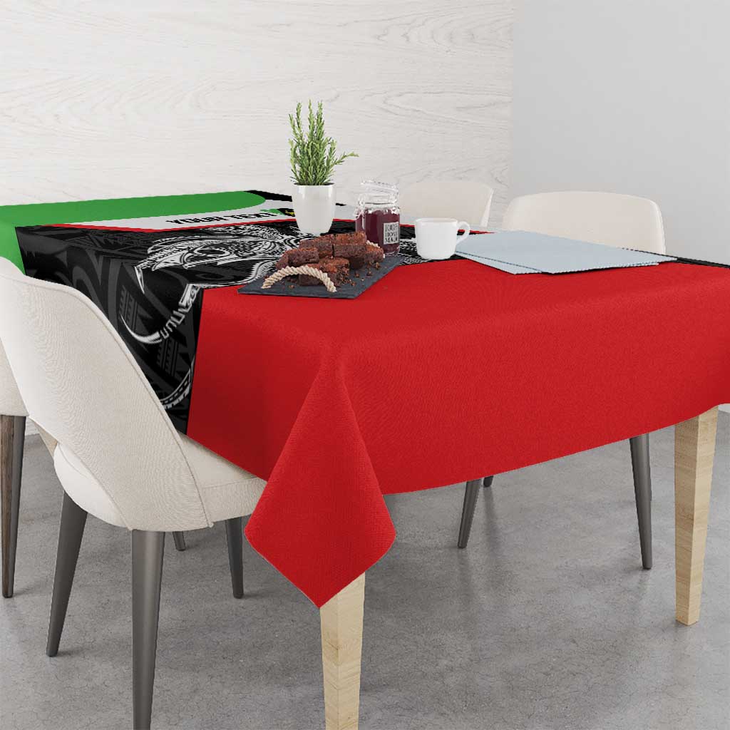 Personalised PNG Southern Highlands Province Tablecloth Bird of Paradise Tattoo Flag Motif LT9 - Polynesian Pride