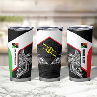 Personalised PNG Southern Highlands Province Tumbler Cup Bird of Paradise Tattoo Flag Motif LT9 - Polynesian Pride