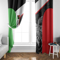 Personalised PNG Southern Highlands Province Window Curtain Bird of Paradise Tattoo Flag Motif LT9 - Polynesian Pride