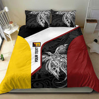 Personalised PNG Western Province Bedding Set Bird of Paradise Tattoo Flag Motif LT9 - Polynesian Pride