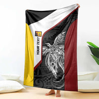 Personalised PNG Western Province Blanket Bird of Paradise Tattoo Flag Motif LT9 - Polynesian Pride