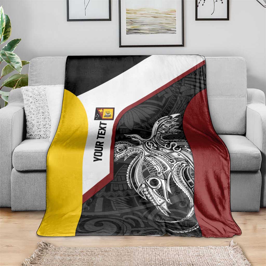 Personalised PNG Western Province Blanket Bird of Paradise Tattoo Flag Motif LT9 - Polynesian Pride