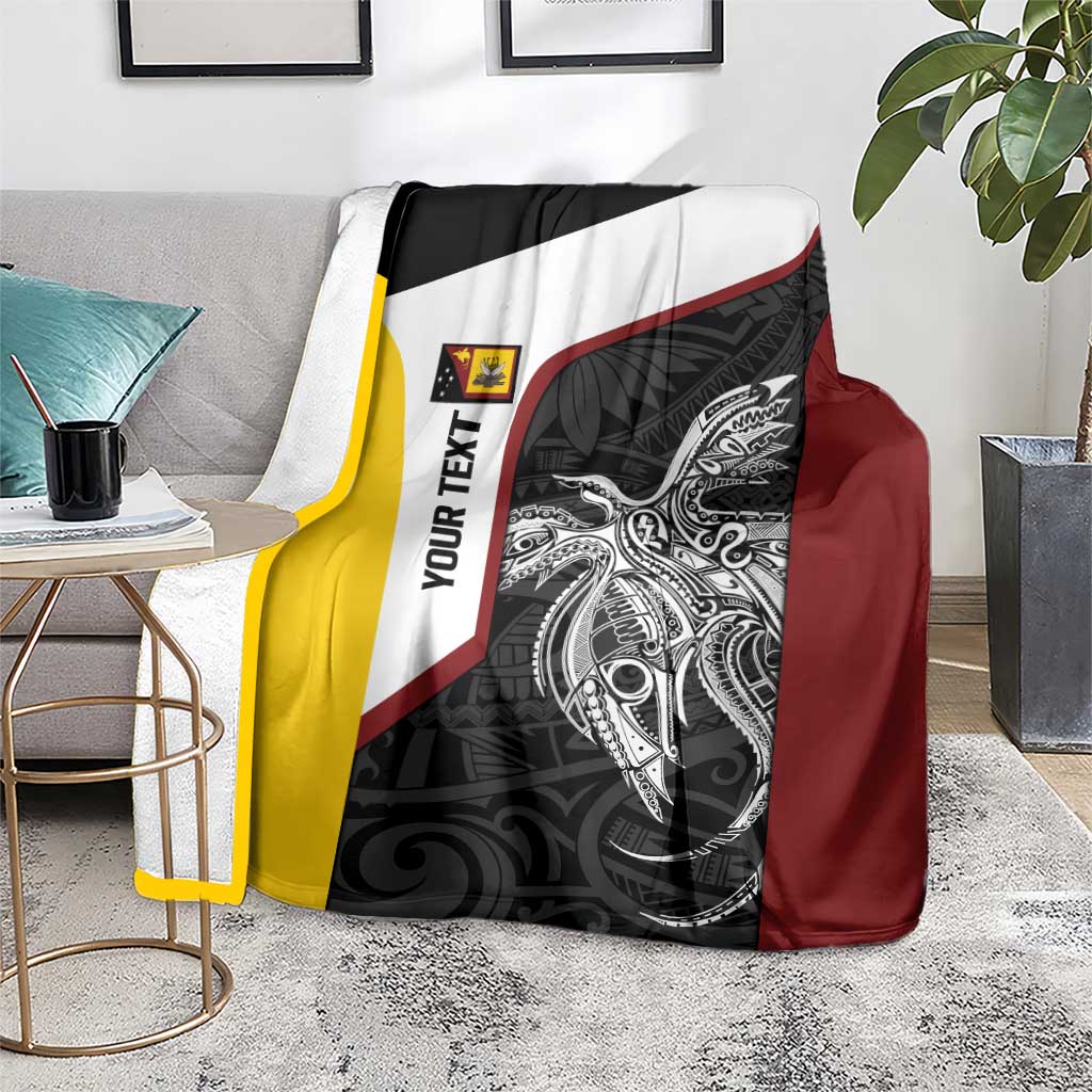 Personalised PNG Western Province Blanket Bird of Paradise Tattoo Flag Motif LT9 - Polynesian Pride