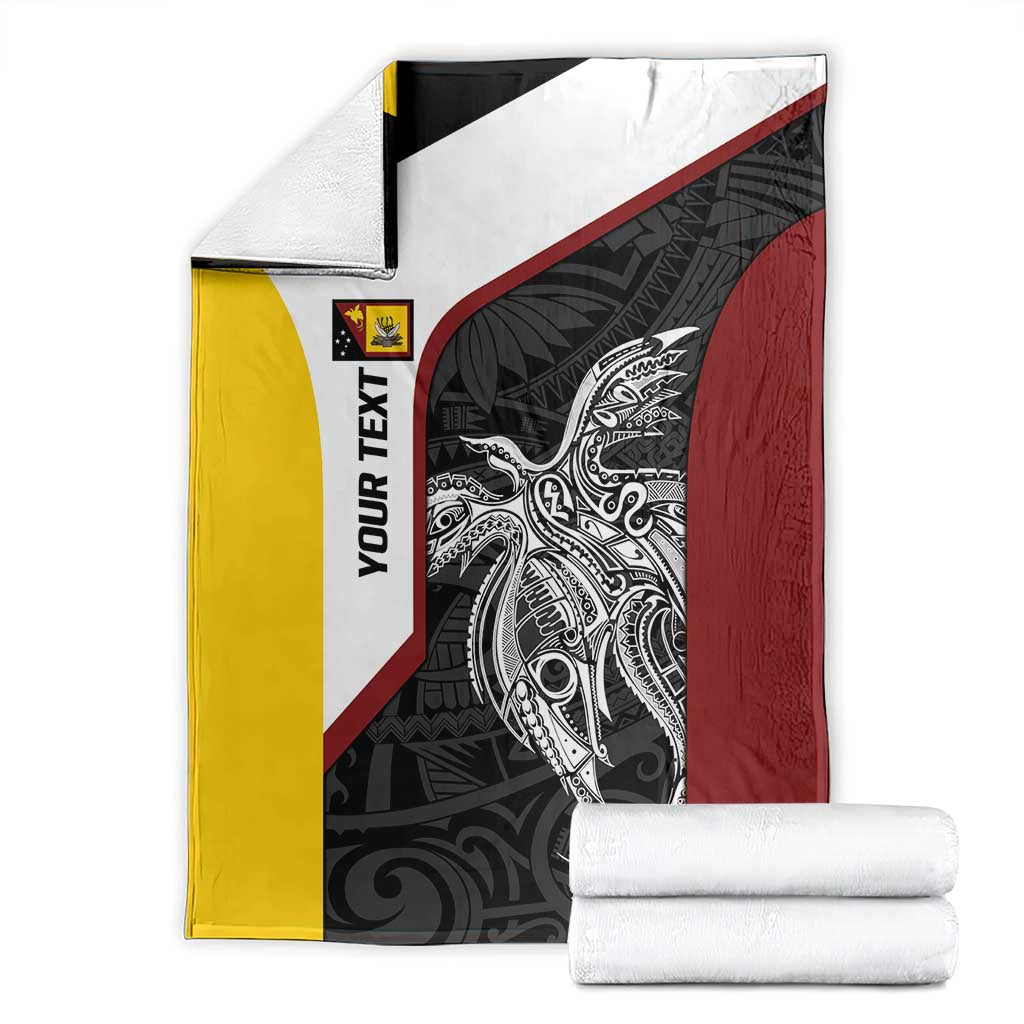 Personalised PNG Western Province Blanket Bird of Paradise Tattoo Flag Motif LT9 - Polynesian Pride