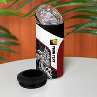 Personalised PNG Western Province 4 in 1 Can Cooler Tumbler Bird of Paradise Tattoo Flag Motif LT9 - Polynesian Pride