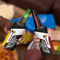Personalised PNG Western Province 4 in 1 Can Cooler Tumbler Bird of Paradise Tattoo Flag Motif LT9 - Polynesian Pride