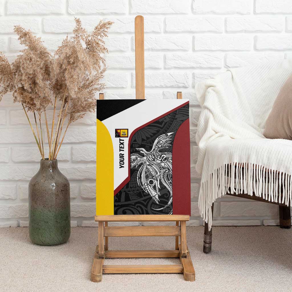 Personalised PNG Western Province Canvas Wall Art Bird of Paradise Tattoo Flag Motif LT9 - Polynesian Pride