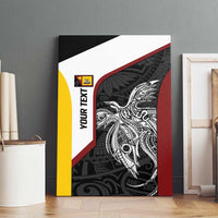 Personalised PNG Western Province Canvas Wall Art Bird of Paradise Tattoo Flag Motif LT9 - Polynesian Pride