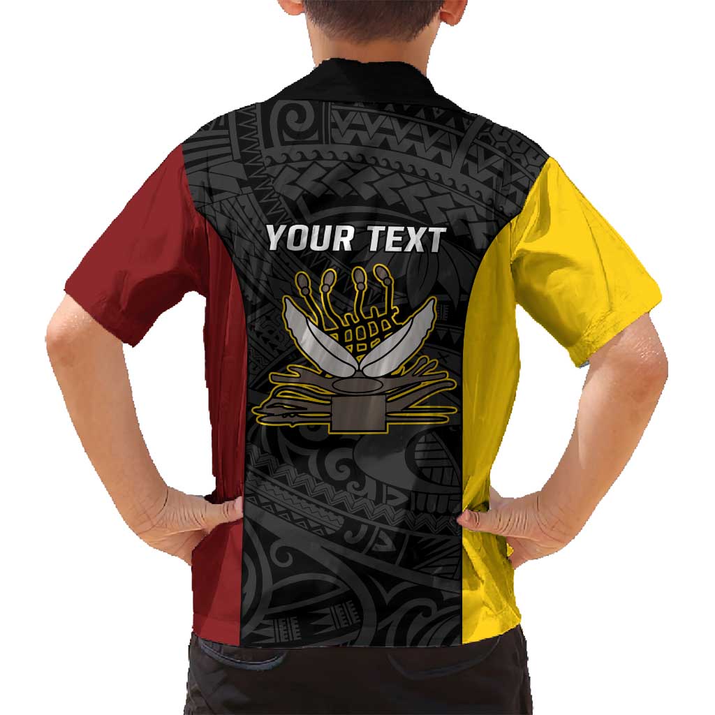 Personalised PNG Western Province Family Matching Summer Maxi Dress and Hawaiian Shirt Bird of Paradise Tattoo Flag Motif LT9 - Polynesian Pride