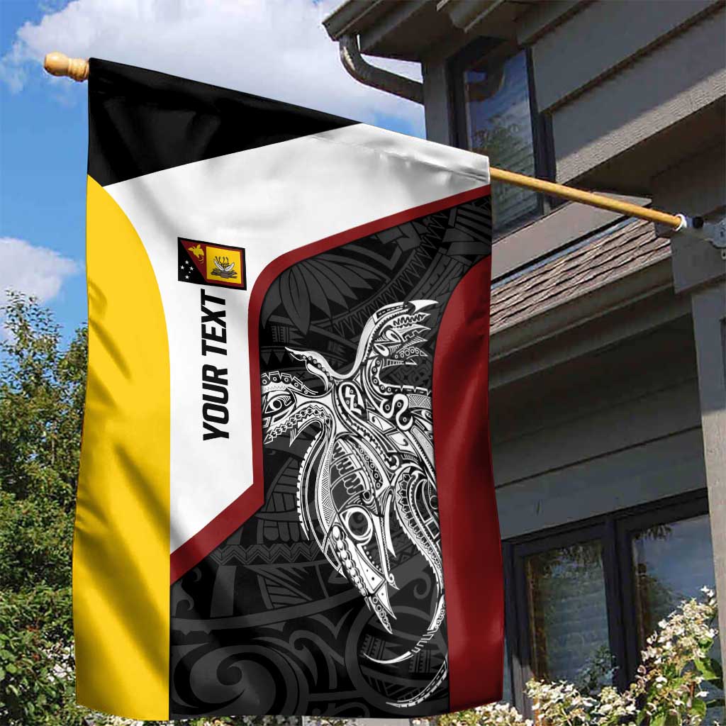 Personalised PNG Western Province Garden Flag Bird of Paradise Tattoo Flag Motif LT9 - Polynesian Pride