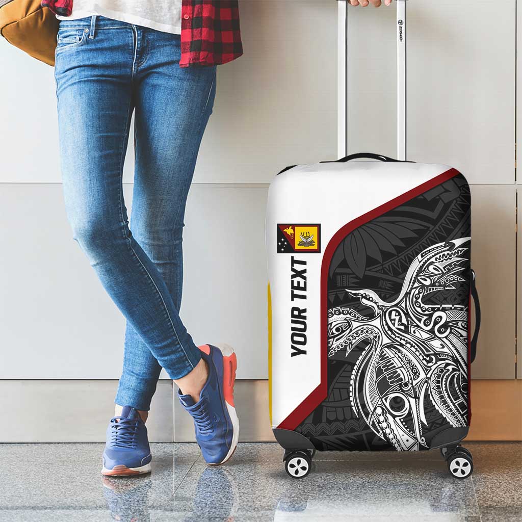 Personalised PNG Western Province Luggage Cover Bird of Paradise Tattoo Flag Motif LT9 - Polynesian Pride