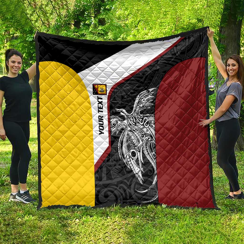 Personalised PNG Western Province Quilt Bird of Paradise Tattoo Flag Motif LT9 - Polynesian Pride