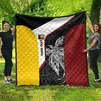 Personalised PNG Western Province Quilt Bird of Paradise Tattoo Flag Motif LT9 - Polynesian Pride