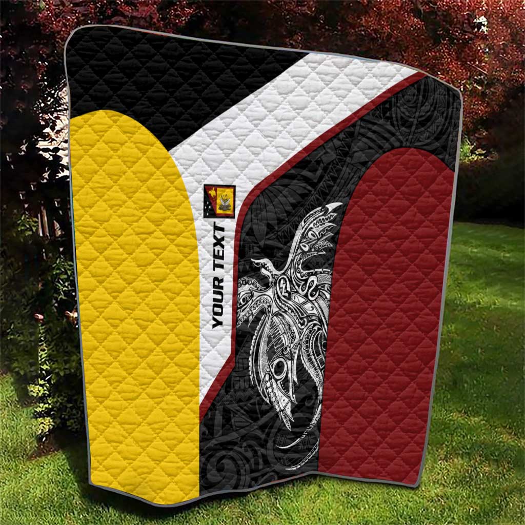 Personalised PNG Western Province Quilt Bird of Paradise Tattoo Flag Motif LT9 - Polynesian Pride