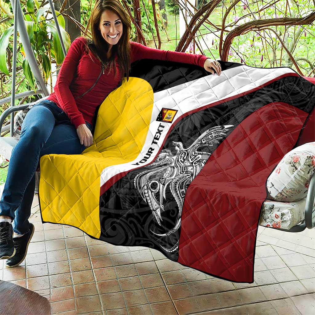 Personalised PNG Western Province Quilt Bird of Paradise Tattoo Flag Motif LT9 - Polynesian Pride