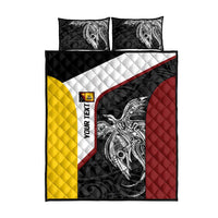 Personalised PNG Western Province Quilt Bed Set Bird of Paradise Tattoo Flag Motif LT9 - Polynesian Pride