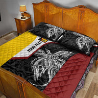 Personalised PNG Western Province Quilt Bed Set Bird of Paradise Tattoo Flag Motif LT9 - Polynesian Pride