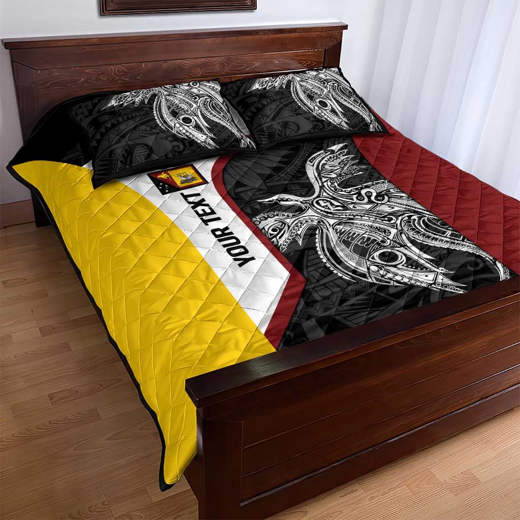 Personalised PNG Western Province Quilt Bed Set Bird of Paradise Tattoo Flag Motif LT9 - Polynesian Pride
