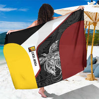 Personalised PNG Western Province Sarong Bird of Paradise Tattoo Flag Motif LT9 One Size 44 x 66 inches Red - Polynesian Pride