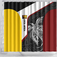 Personalised PNG Western Province Shower Curtain Bird of Paradise Tattoo Flag Motif LT9 - Polynesian Pride