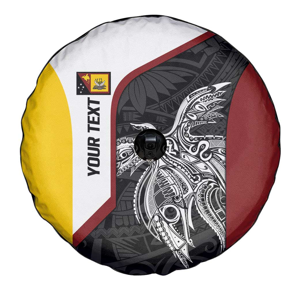 Personalised PNG Western Province Spare Tire Cover Bird of Paradise Tattoo Flag Motif LT9 - Polynesian Pride