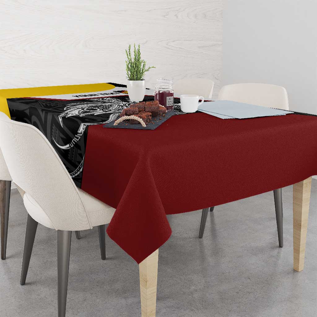 Personalised PNG Western Province Tablecloth Bird of Paradise Tattoo Flag Motif LT9 - Polynesian Pride