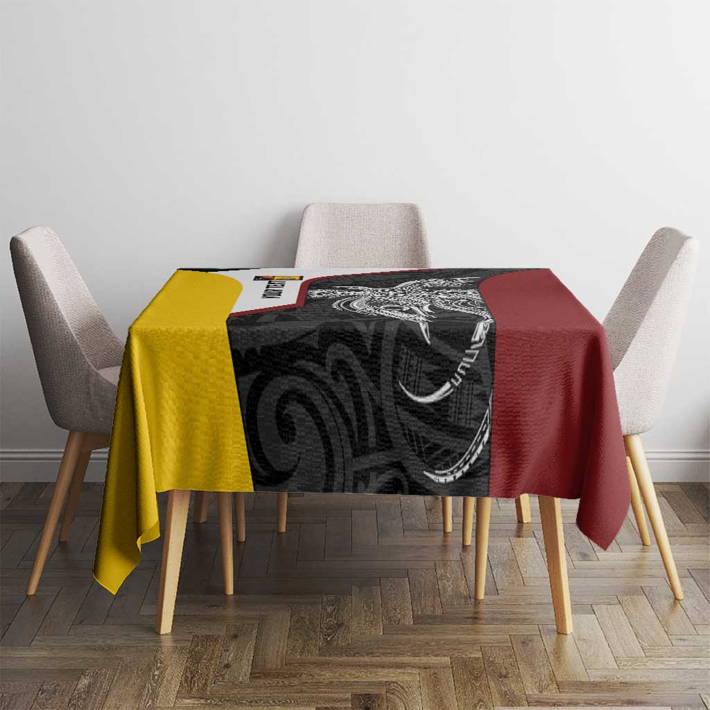 Personalised PNG Western Province Tablecloth Bird of Paradise Tattoo Flag Motif LT9 - Polynesian Pride