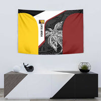 Personalised PNG Western Province Tapestry Bird of Paradise Tattoo Flag Motif LT9 - Polynesian Pride