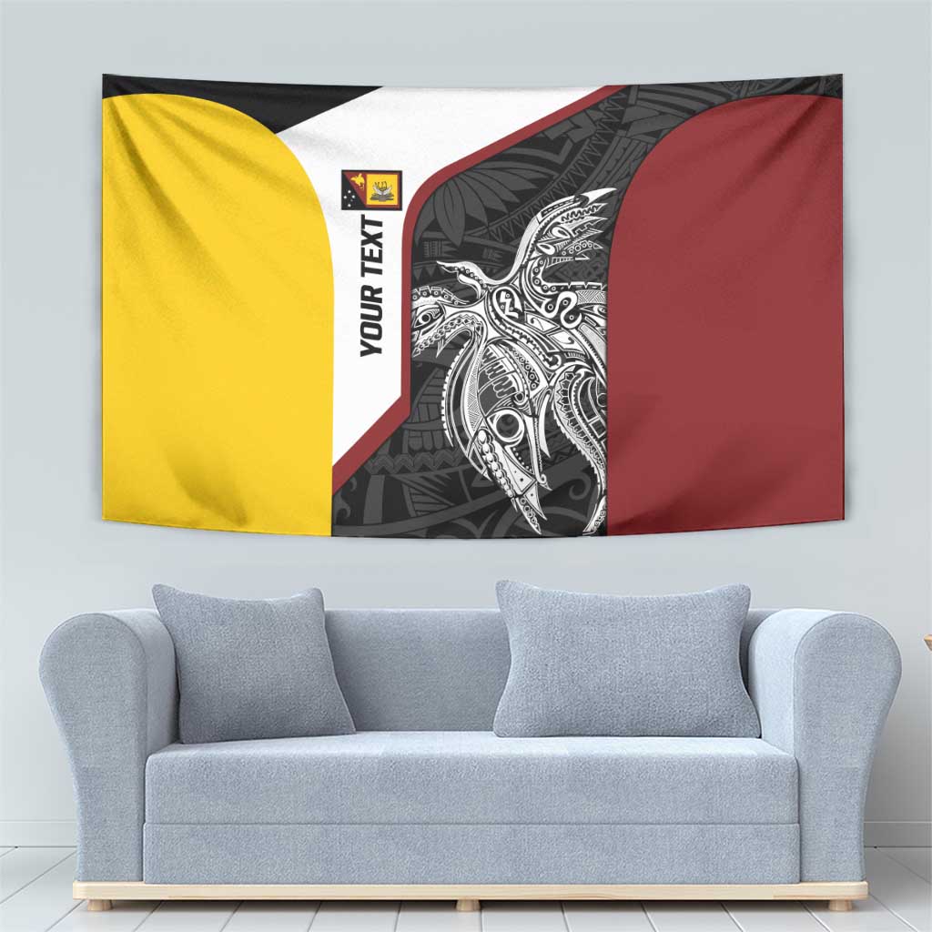 Personalised PNG Western Province Tapestry Bird of Paradise Tattoo Flag Motif LT9 - Polynesian Pride