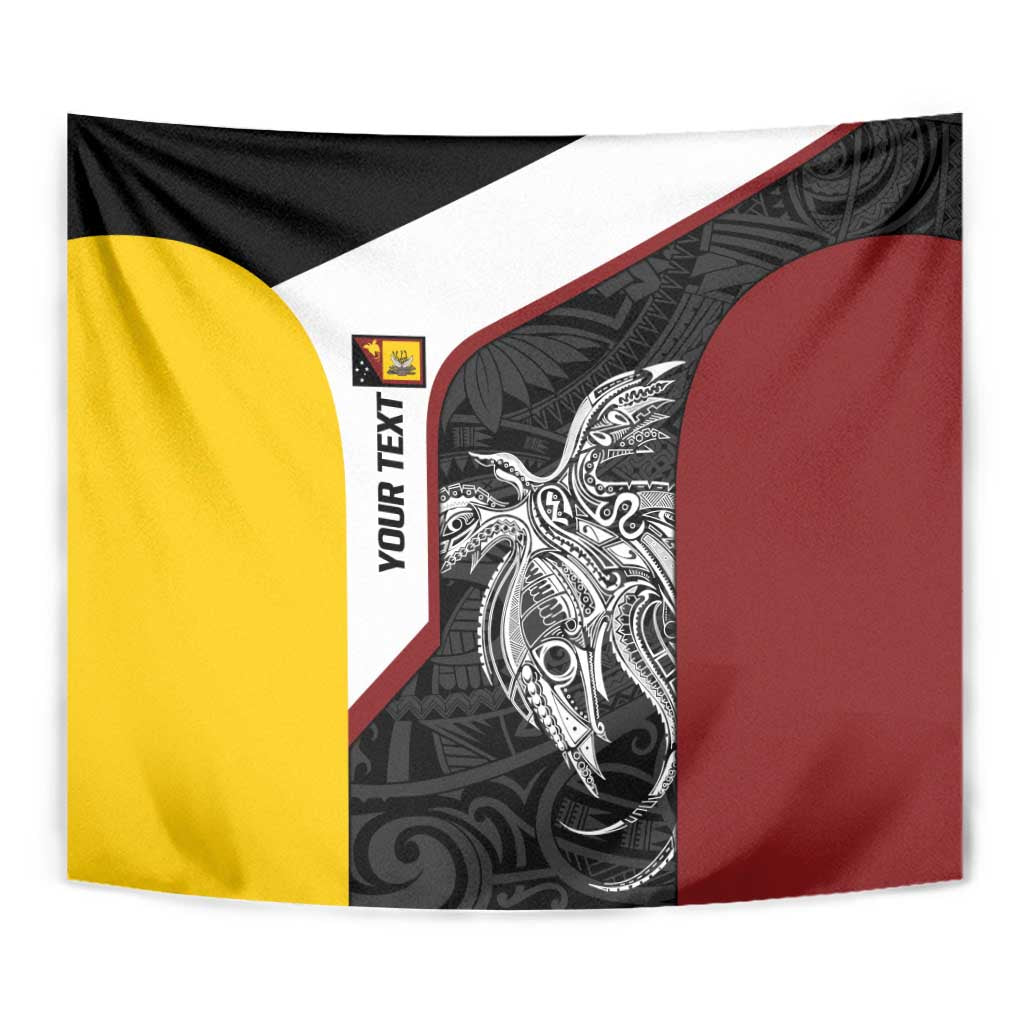Personalised PNG Western Province Tapestry Bird of Paradise Tattoo Flag Motif LT9 - Polynesian Pride